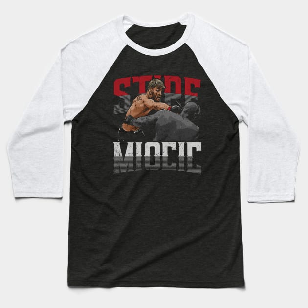 Stipe Miocic Power Punch Baseball T-Shirt by ganisfarhan